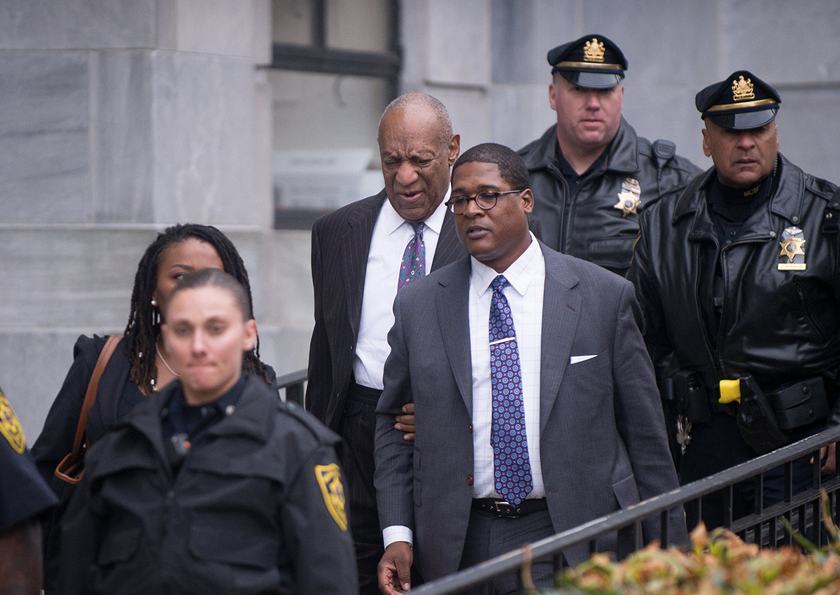 Bill Cosby departs the Montgomery County Courthouse in Norristown, Pennsylvania.