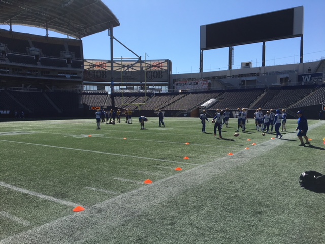 The Bombers are getting ready for the 2018 CFL season with mini camp at IGF. Their first pre-season game is  June 1.