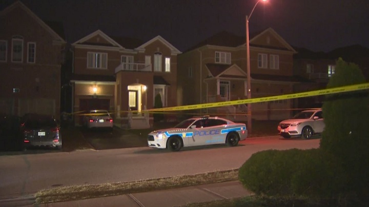 Peel Regional Police are investigating after two people were shot inside a home on Pergola Way in Brampton Thursday evening.