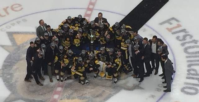 The Hamilton Bulldogs have won the Bobby Orr Trophy as OHL Eastern Conference champions for the first time in franchise history.