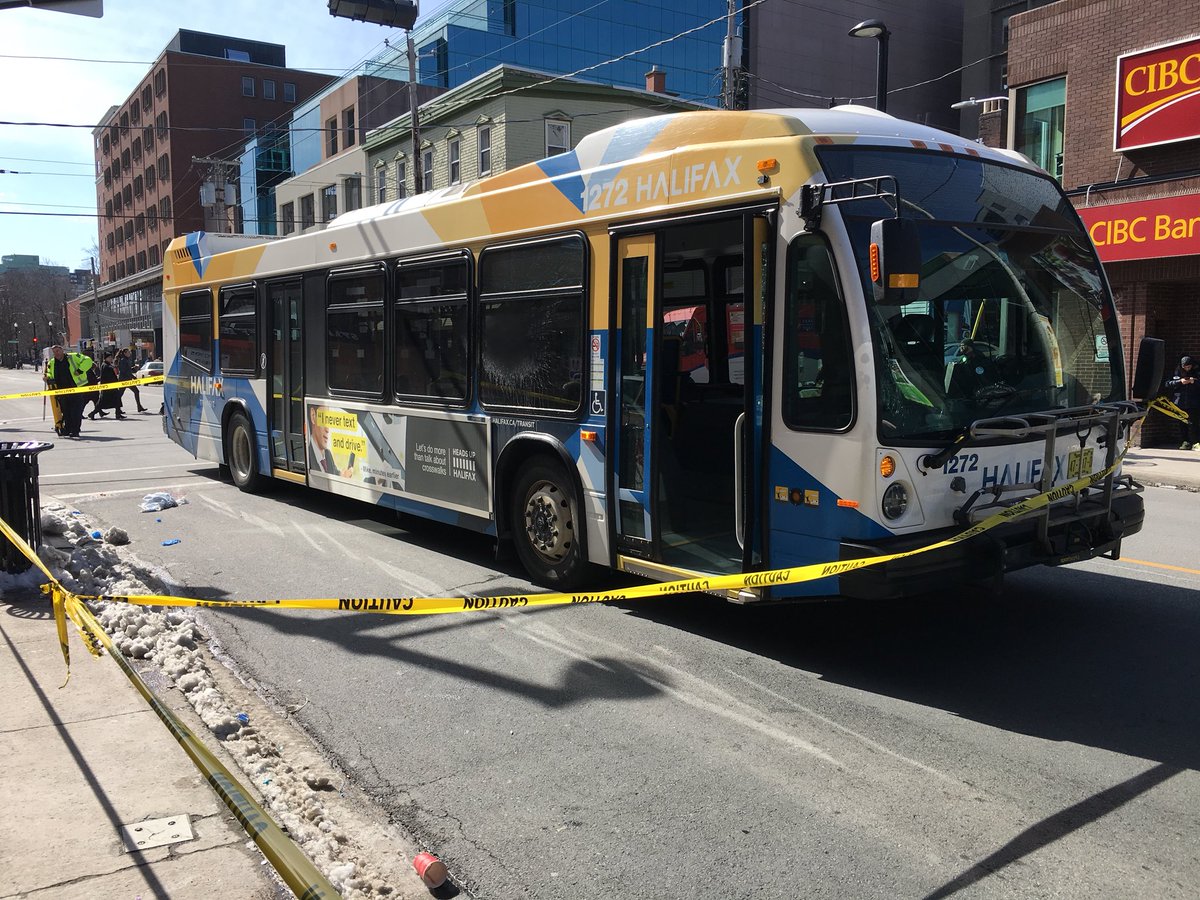 Two women were struck by a Halifax Transit bus at the intersection of Spring Garden Road and Dresden Row on Tuesday afternoon.