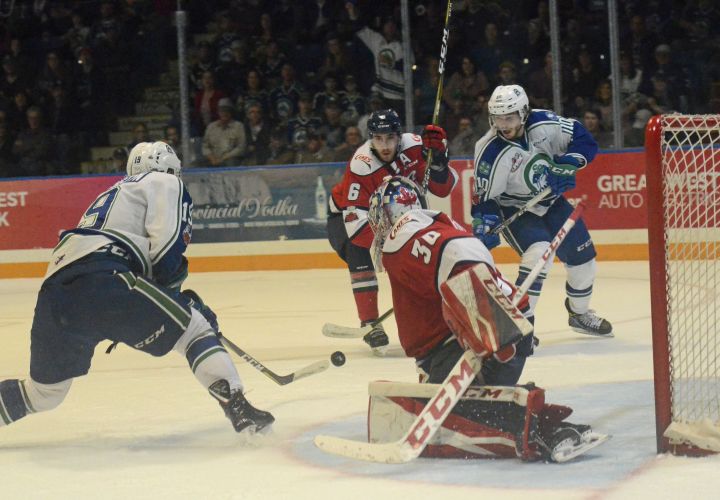 The Lethbridge Hurricanes are a game away from being eliminated from the Western Hockey League playoffs after a 4-3 loss to the Swift Current Broncos Saturday night. 