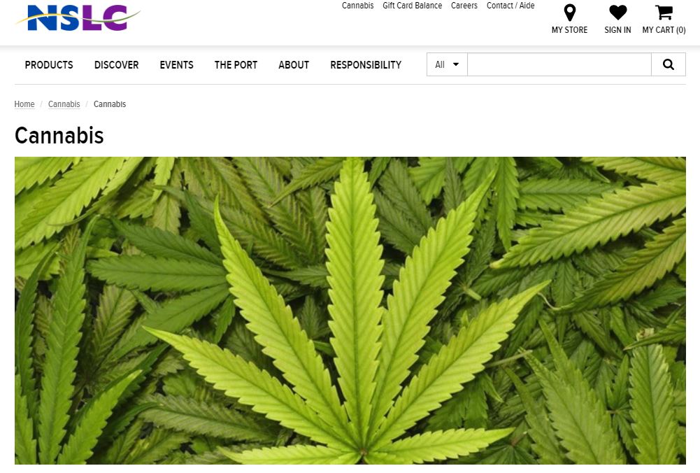The Nova Scotia Liquor Corporation has launched it's online cannabis website.