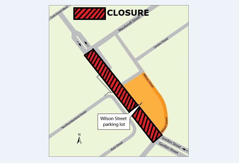 Norfolk Street in Guelph will be closed for two days in April while crews remove the footbridge overhead.