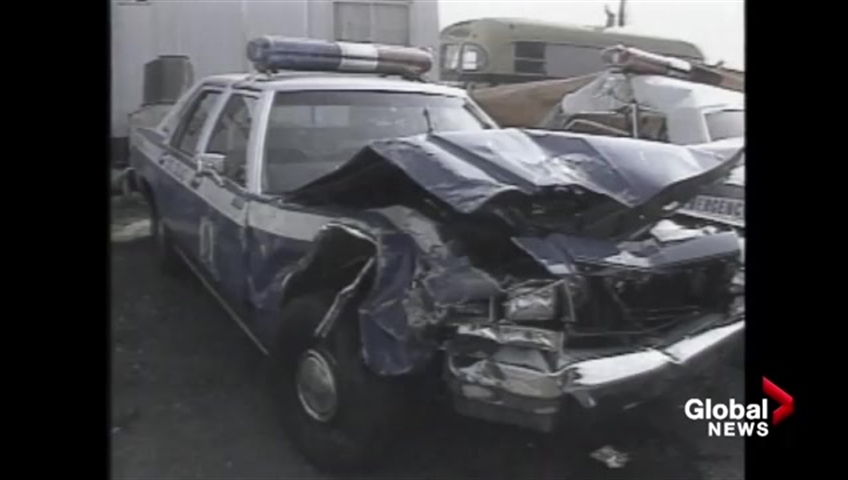 A car involved in a crash that sent Victoria Const. Ian Jordan into a coma in 1987.