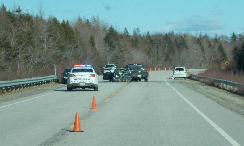 Several people were sent to hospital as a result of a five-vehicle crash in Yarmouth, N.S., on Monday, April 9, 2018.  