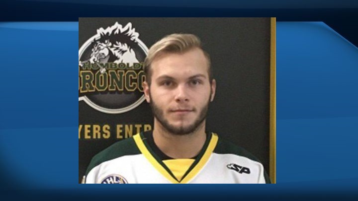 A memorial service for Humboldt Broncos player Conner Lukan is being held in Slave Lake, Alta. Wednesday, April 18, 2018.