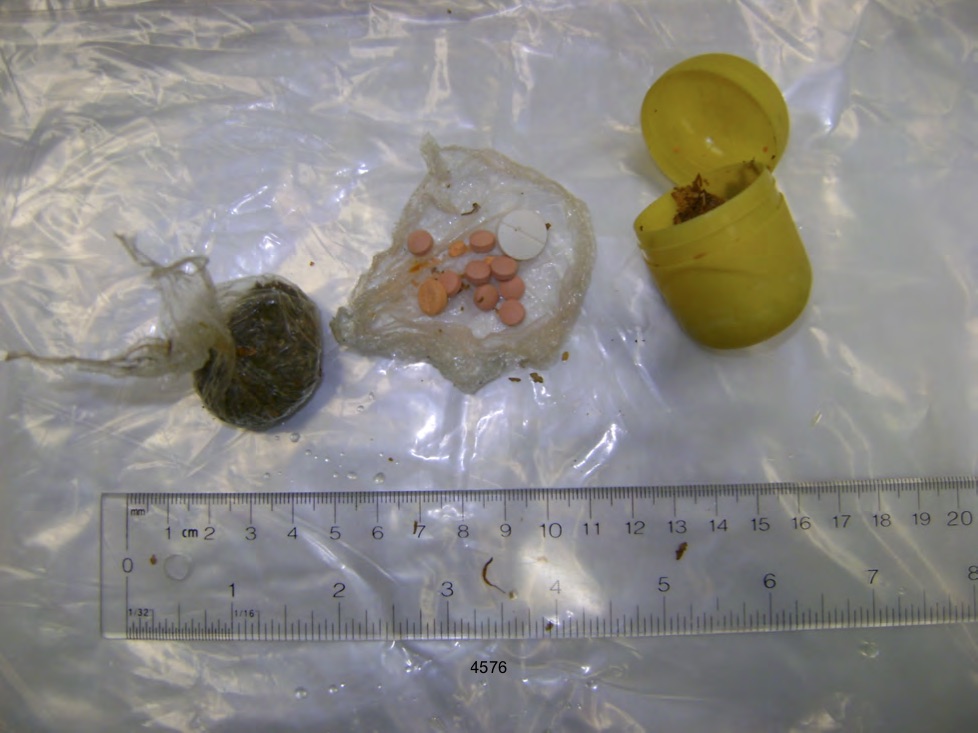 Contraband found in a cell at the Hamilton-Wentworth Detention Centre on Barton Street.