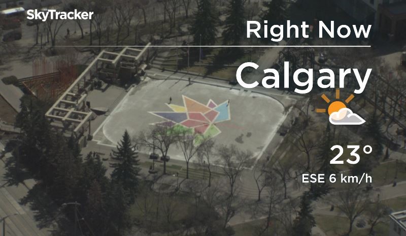 By Saturday at noon, Calgary's temperature at the airport sat at 23C.
