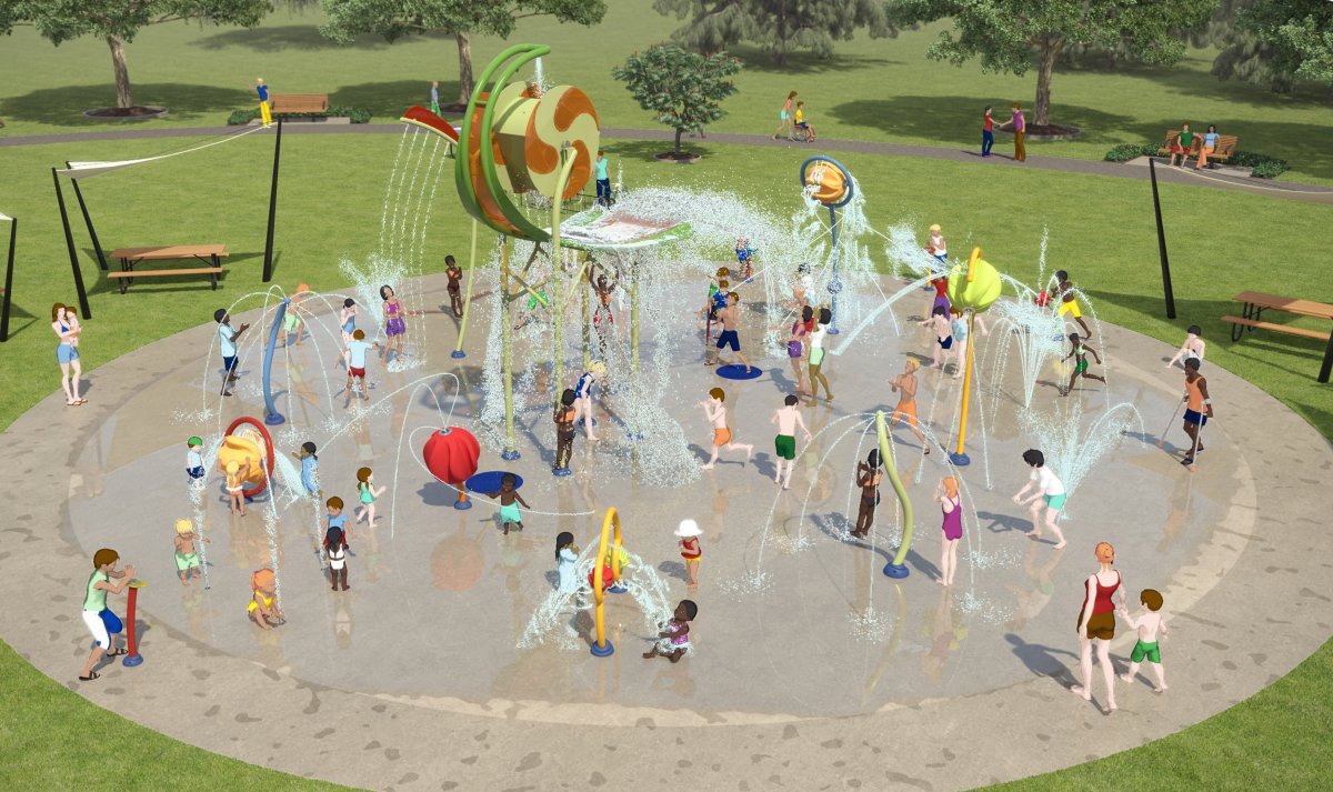 A conceptual image for a proposed splash pad in Dartmouth, N.S.