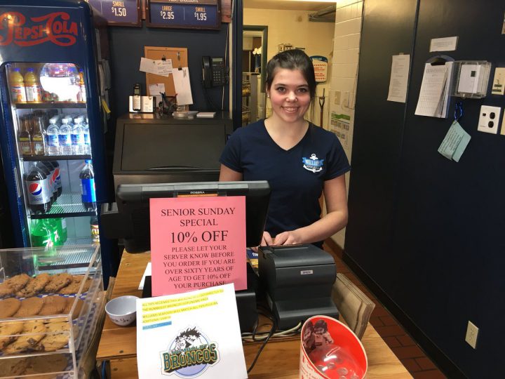 Jayme Humphrey says she and her co-workers at William's Seafood in Fredericton will be donating all their weekend tips to the Humboldt Broncos.