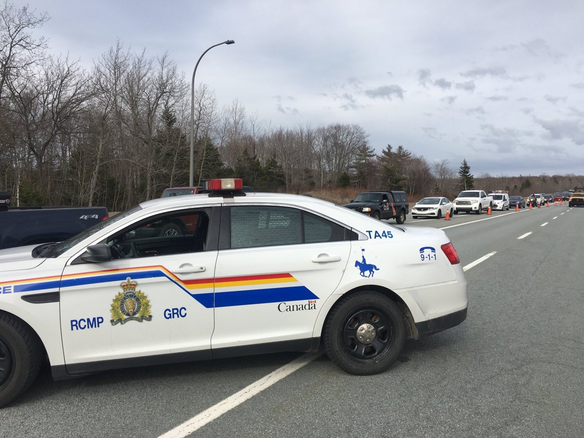 A single vehicle collision has resulted in the closure of a large portion of Highway 103 in Nova Scotia.