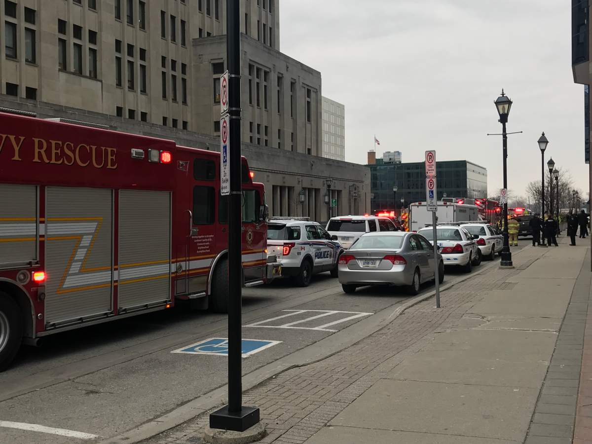 The scene at 148 Fullarton Street on Friday afternoon.