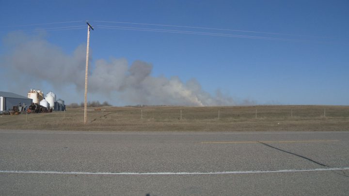 A fire that prompted an air quality advisory has been contained at the Dundurn military base, south of Saskatoon. 