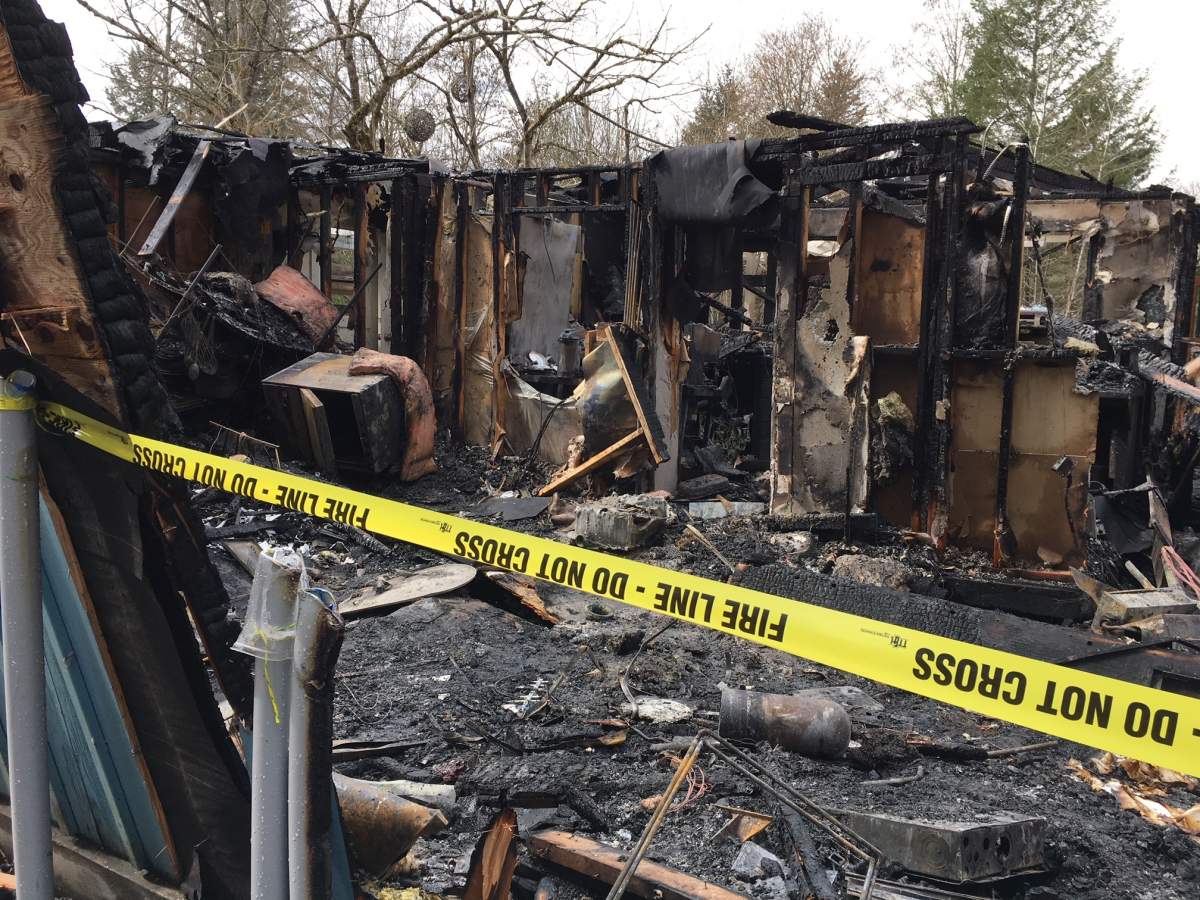 Fire gutted Fergie’s Cafe on Squamish Valley Road.