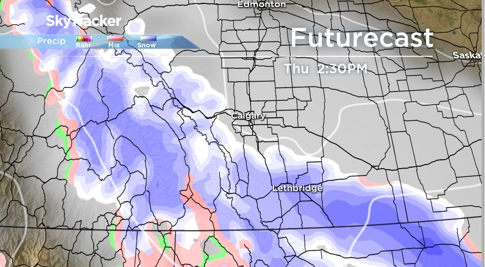 The snow will be heaviest mid-afternoon Thursday