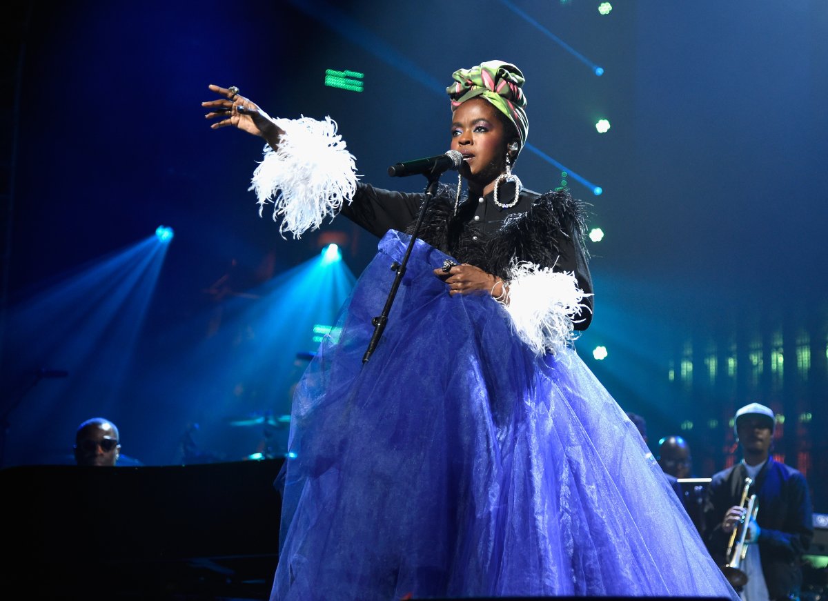 Recording artist Lauryn Hill pays tribute to Nina Simone during the 33rd Annual Rock & Roll Hall of Fame Induction Ceremony at Public Auditorium on April 14, 2018 in Cleveland, Ohio.