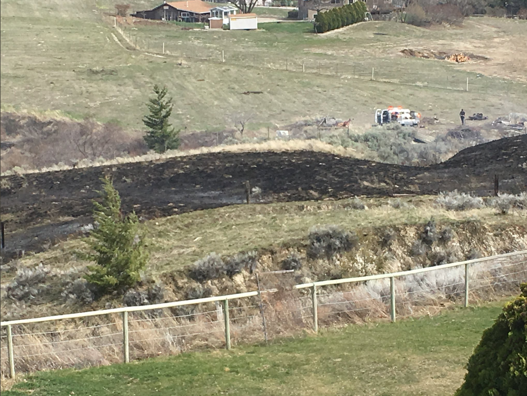 The Penticton Fire Department responded to a grass fire in the West Bench area that broke out around 1:30 p.m. on Wednesday.