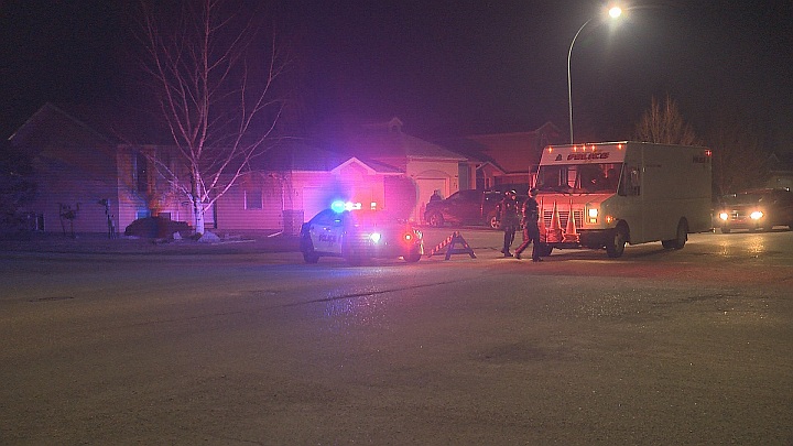 Police on scene at an incident in Lethbridge Sunday.