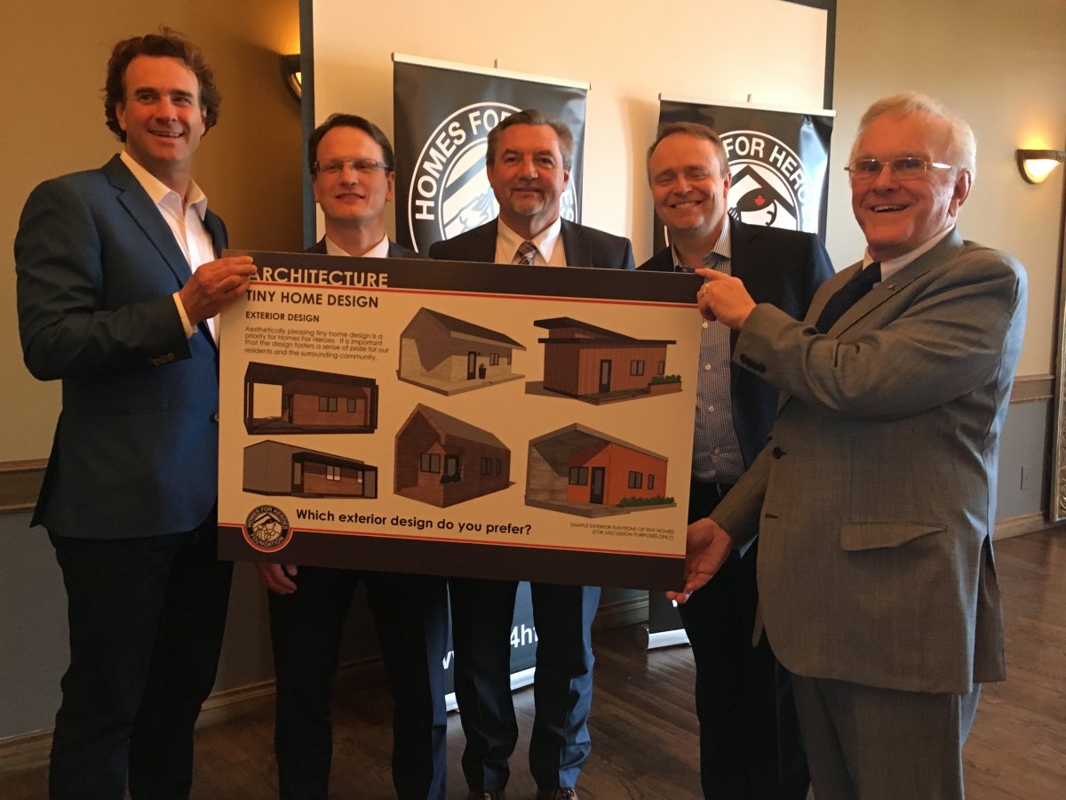 Plans are underway to build 20 tiny homes to house Calgary's homeless veterans.