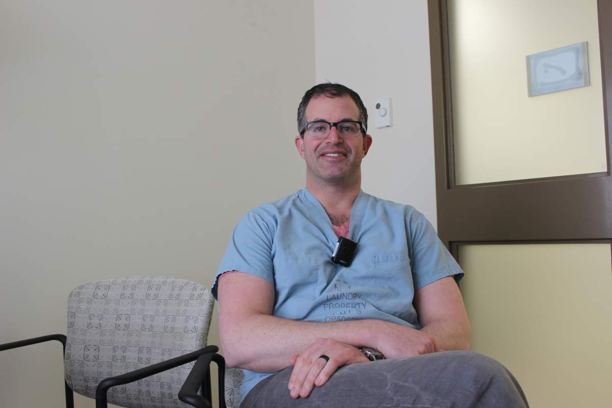 Dr. Collin Clarke, an anesthesiologist and a chronic pain management physician at the pain management program at St. Joseph’s Hospital in London.