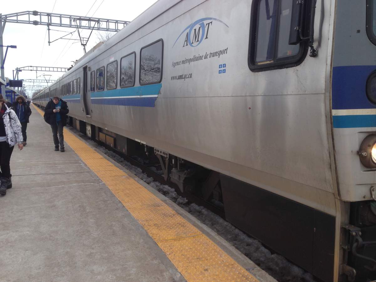 Commuter train on the Deux-Montagnes line.