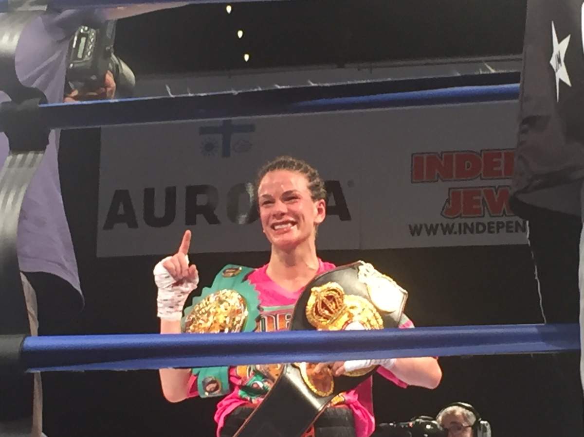 Featherweight boxer Jelena Mrdjenovich retains her WBC and WBA featherweight titles in her 50th career bout on Saturday night.