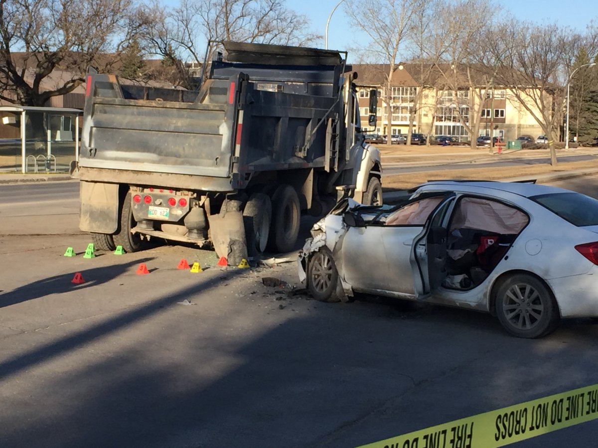 Two people were sent to hospital after a crash overnight on Grant Avenue.