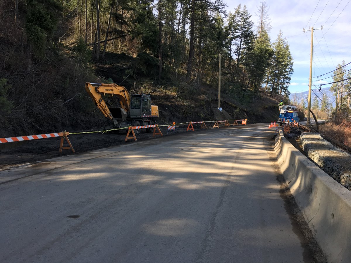 Vernon road reopens after mudslide - image
