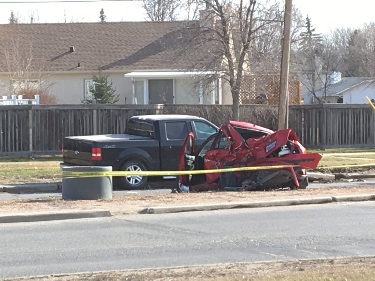 Two people were sent to hospital after a crash on Roblin Blvd. Sunday morning.