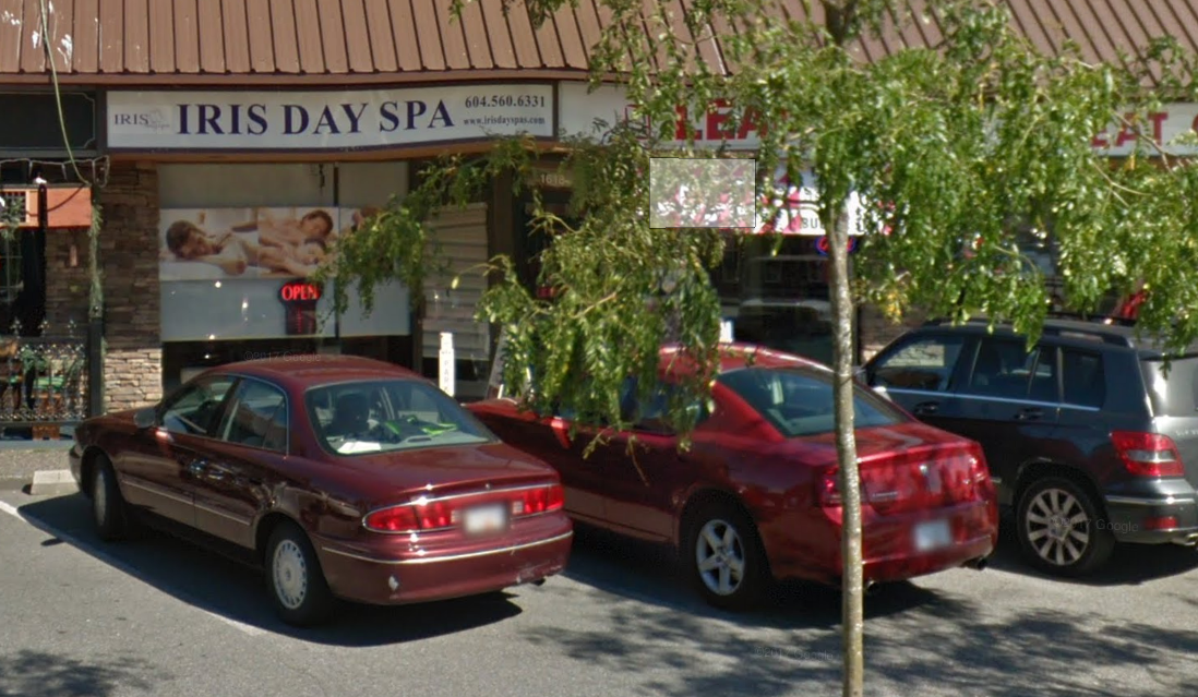 The Iris Day Spa at 1620 152 Street in Surrey.