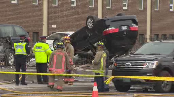 Toronto police say a person has died after a crash in the city's north end on Friday.