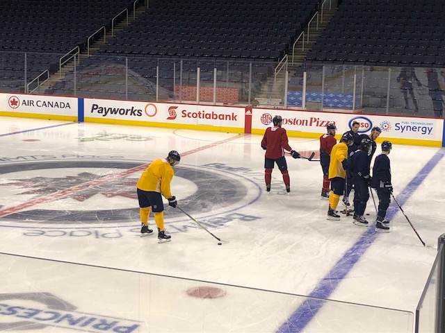 The Winnipeg Jets held an optional skate Monday afternoon.
