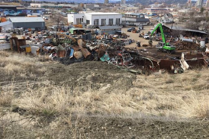 The sliding slope near Knox Mountain Metals. 