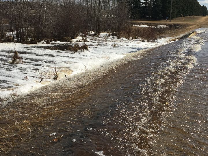 Flooding in Lamont County Wednesday, April 25, 2018.