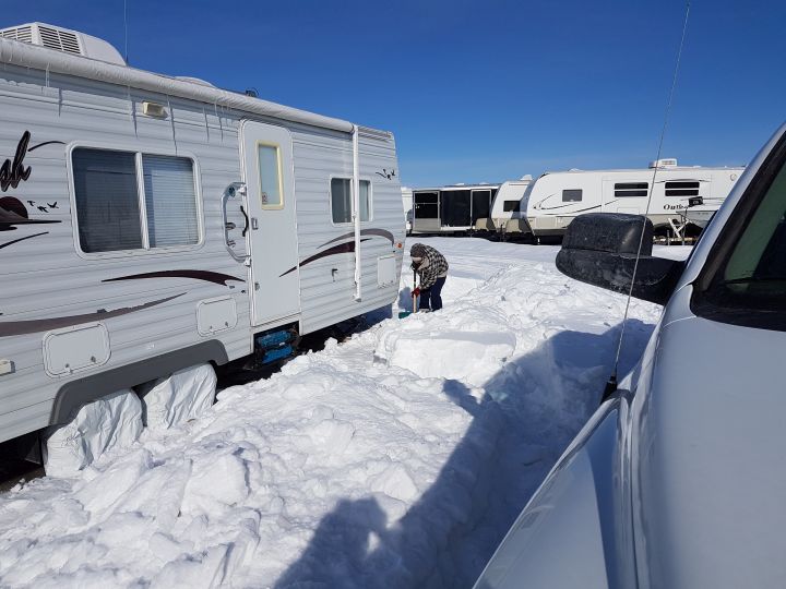 This Global News viewer says he is ready for camping, after he digs out his trailer!