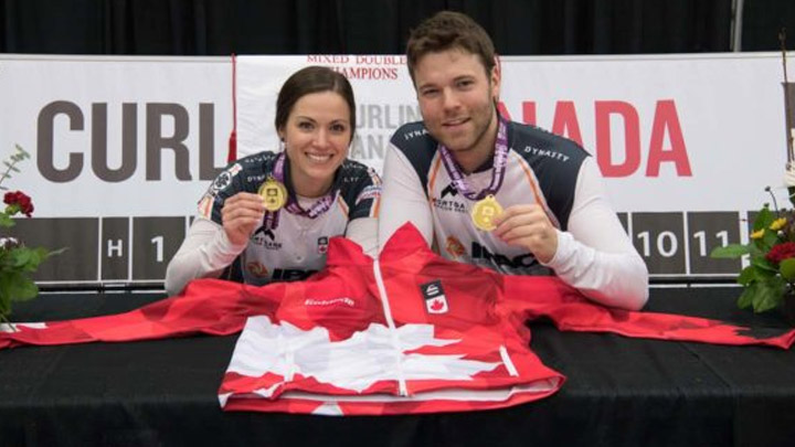 Newly-formed team of Laura Crocker and Kirk Muyres wins the Canadian mixed doubles curling title.