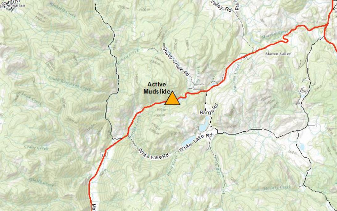 Landslide caused closure of Highway 3A east of Keremeos will be lengthy - image