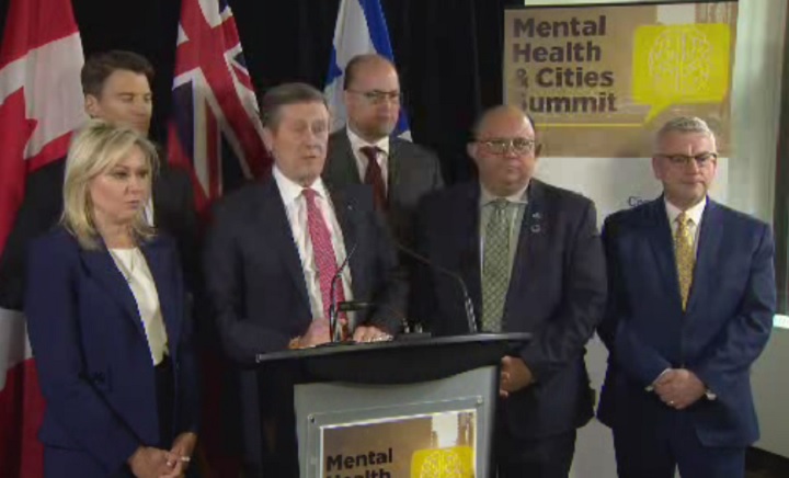 Big city mayors meet in Toronto for a summit on mental health on April 9, 2018.