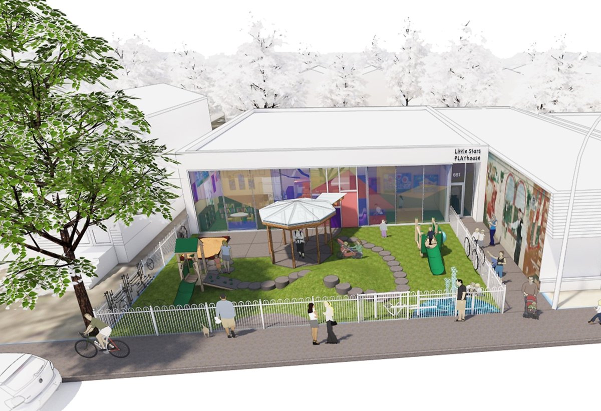 The plans for the new permanent North End Stay and Play home, the Little Stars PLAYhouse.