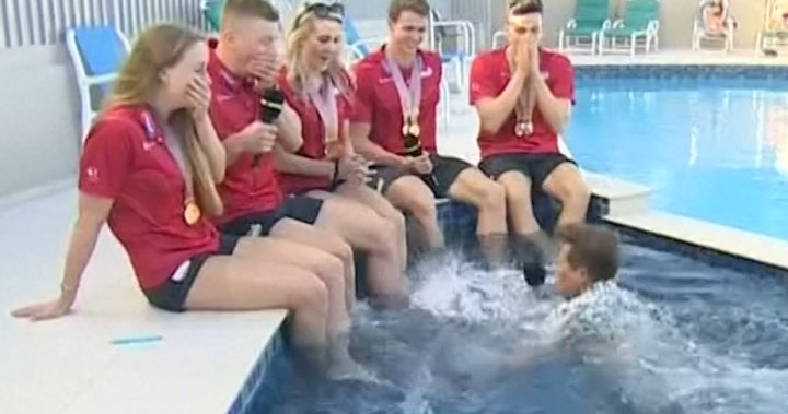 News Blooper Reporter Trips Falls Into Swimming Pool During Live