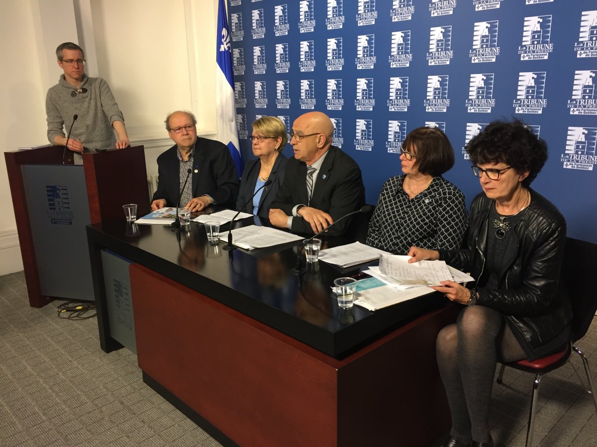 Advocates representing 700,000 Quebec seniors called on political parties in the upcoming election to introduce a plan to better their quality of life. Monday, April 30, 2018. 
