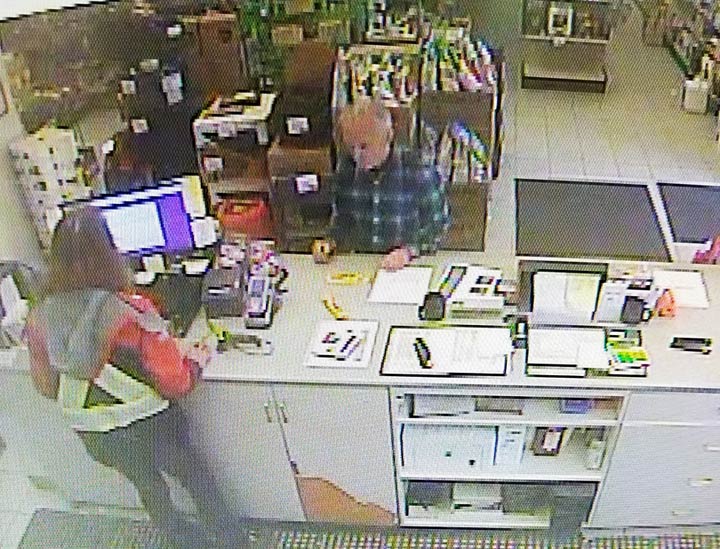 RCMP released this surveillance photo of James Mumm (right) taken at 9:50 a.m. CT on Tuesday, April 24, 2018, at the Shellbrook Co-op store.