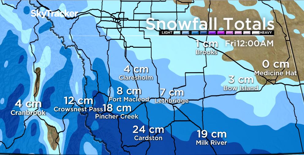 Computer forecast models predict these amounts by Thursday evening.