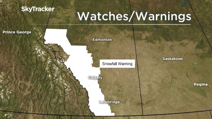 More snow is expected in central and southern Alberta Monday.