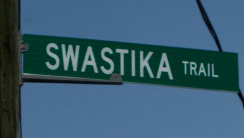 The street in Puslinch Township was named Swatstika Trail in the early 1920s.