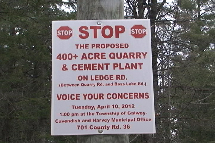 Signs such as these were posted along Ledge Road.