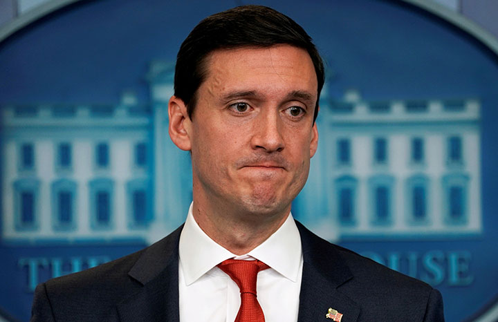 Tom Bossert, homeland security adviser to President Donald Trump, holds a press briefing at the White House in Washington, December 19, 2017.  