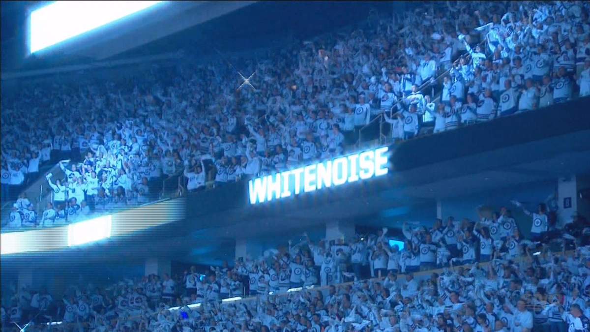 Winnipeg Jets fans celebrate their team in the playoffs in this file photo.
