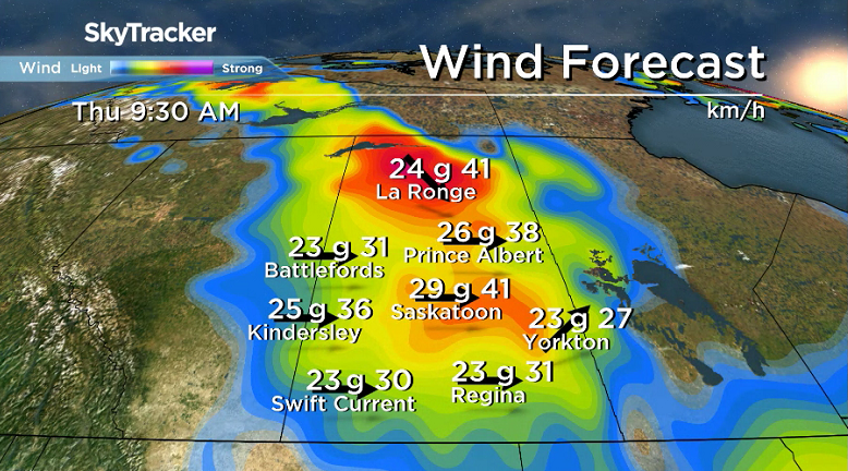 Windy west-northwesterly winds kick in and help usher back in the heat on Thursday.